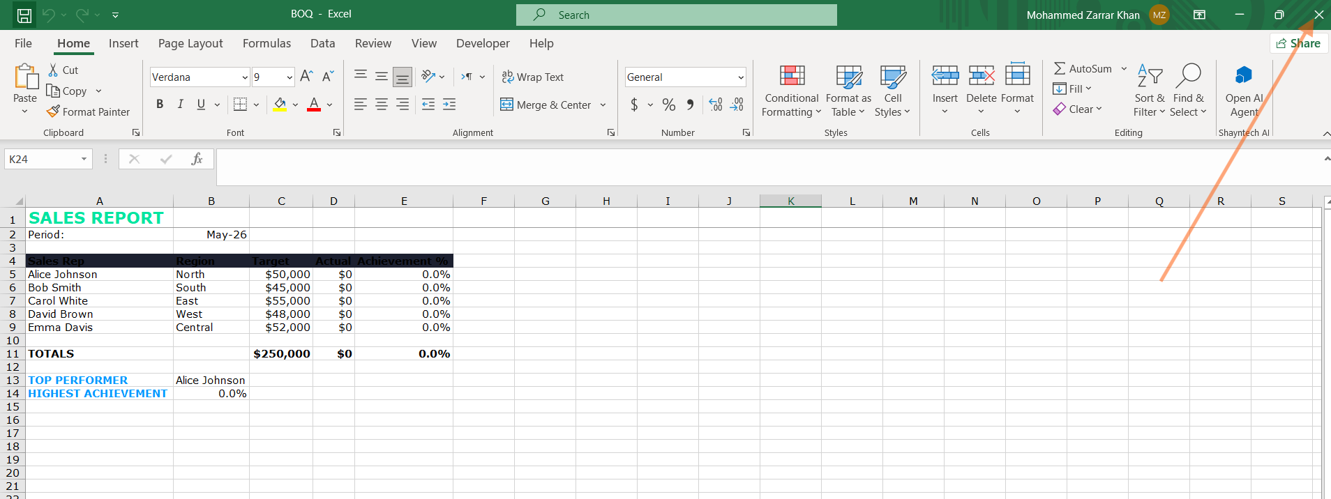 Closing Excel completely before reopening — required for the catalog to appear